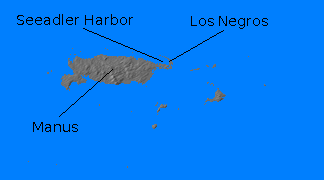 Relief map of Admiralty Islands