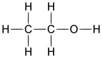 Structure of ethanol molecule