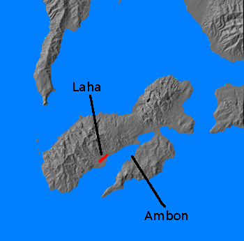 Digital relief map of Amboina