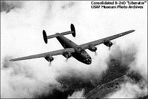 Aerial photograph of B-24 Liberator