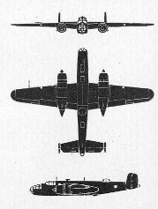 Schematic of
                  B-25 Mitchell