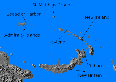 Relief
        map of Bismarck Archipelago