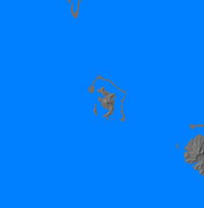 Relief map of Bora Bora