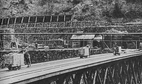 Photograph of Besshi mine in 1930s