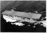 Above view of Bogue-class escort carrier