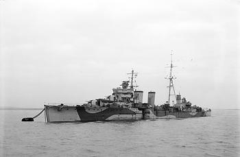 Photograph of Caledon-class light cruiser