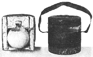Photograph and diagram of Japanese cyanide grenade