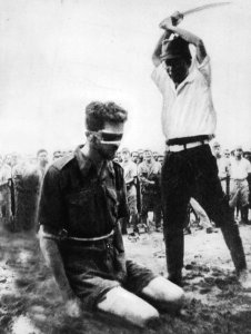 Photograph of execution with a sword