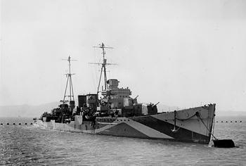 Photograph of Danae-class light cruiser