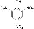 Structural formula of picric acid