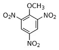 Structural formula of
                trinitroanisole