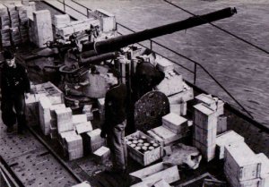 Photograph of 4.1" U-boat deck gun