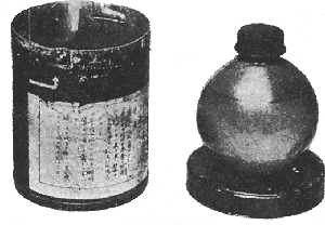 Photograph and diagram of Japanese frangible smoke grenade