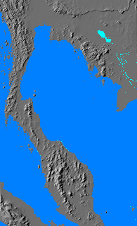 Relief map of Gulf of Siam