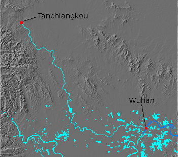 Digital relief map emphasizing the Han River