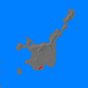 Digital relief map of Ishigaki