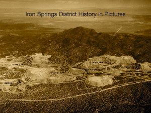1950 aerial photograph of Iron Mountain pits