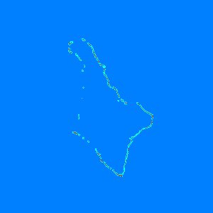 Digital relief map of Jaluit Atoll