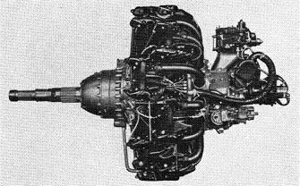 Photograph of Japanese Kasei 14 aircraft engine