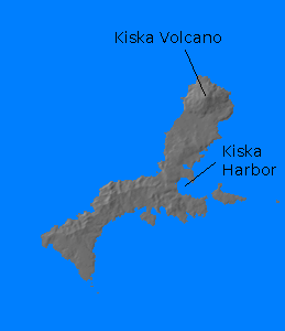 Digital relief map of Kiska