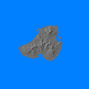 Digital relief map of Kosrae