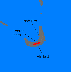 Digital relief map of Kwajalein island