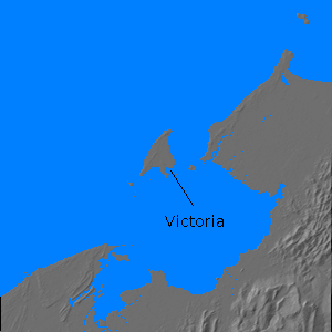 Relief map of Labuan area
