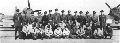 Photograph of pilots of Mexican 201 Fighter Squadron