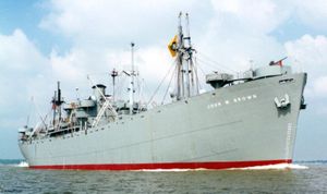 Photograph of the last surviving Liberty Ship