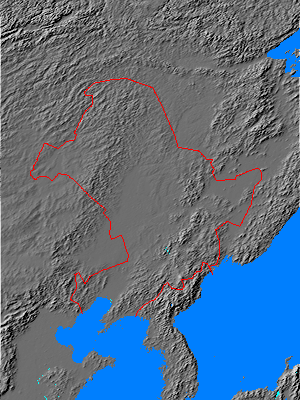 Relief map of Manchuria
