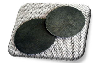Photograph of molybdenum wafers
