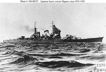 IJN Haguro, a Myoko-class heavy cruiser