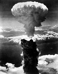 Photograph of Nagasaki mushroom cloud