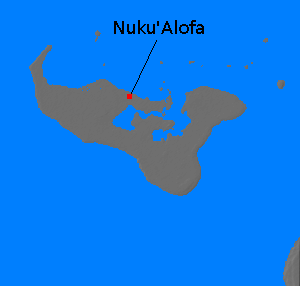 Relief map of Tongatabu