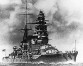 Bow view of Nagato class battleship