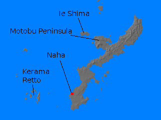 Digital
        relief map of Okinawa