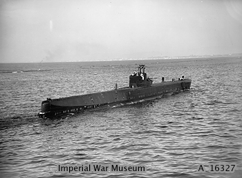 Photograph of HMS Rorqual, a Porpoise-class submarine