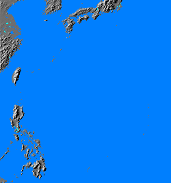 Relief map of Philippine Sea