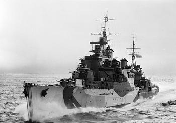Photograph of a Southampton class cruiser
