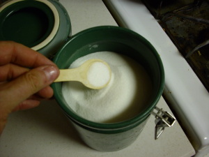 Photograph of kitchen jar of sugar