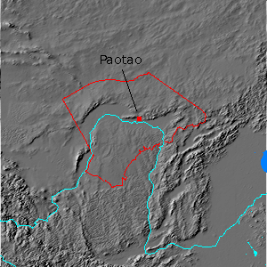 Digital relief map of Suiyuan province, China