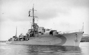 Photograph of Saumarez-class destroyer