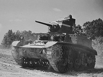 Photograph of M3 Stuart tank