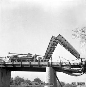Photograph of Valentine bridgelayer tank
