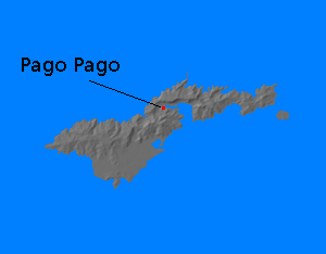 Relief map of Tutuila