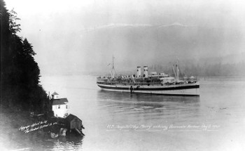 Ship entering Vancouver Harbor