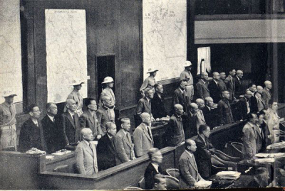 Photograph of Tokyo war crimes trial