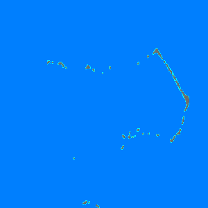 Digital relief map of Wotje Atoll