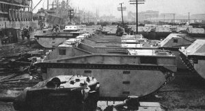 Photograph of congestion at Aoti Quay, Wellington, as 1 Marine Division reloads for Guadalcanal