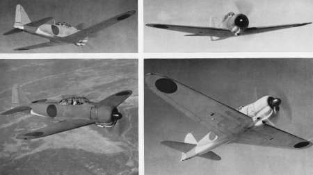 Photograph
                  montage of A6M Zero
